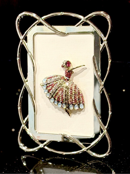 Hand Crafted Other - Rhinestone Ballerina Framed Mini Art